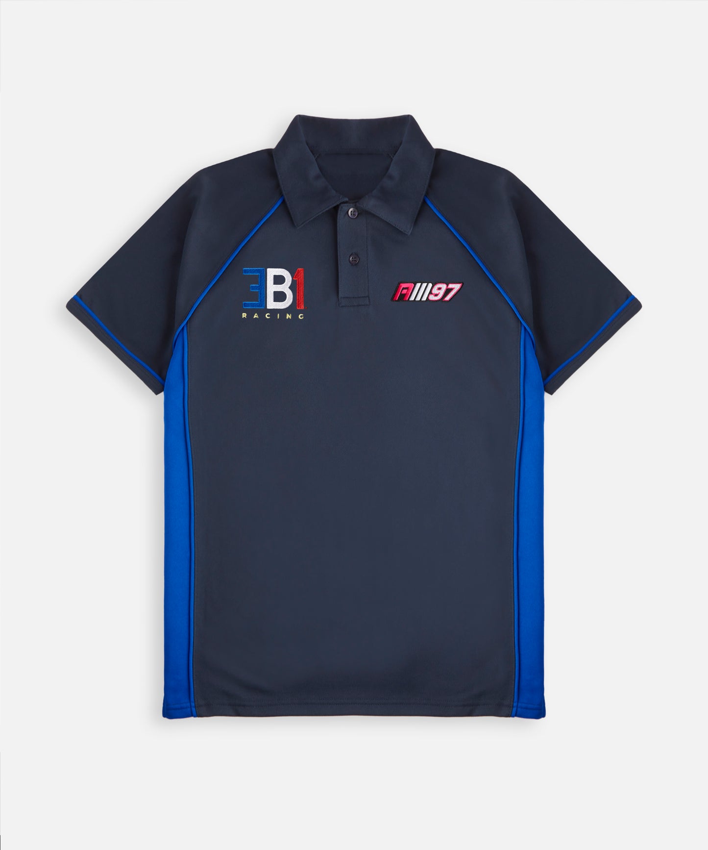 Alex Mann Navy & Blue Performance Polo Shirt