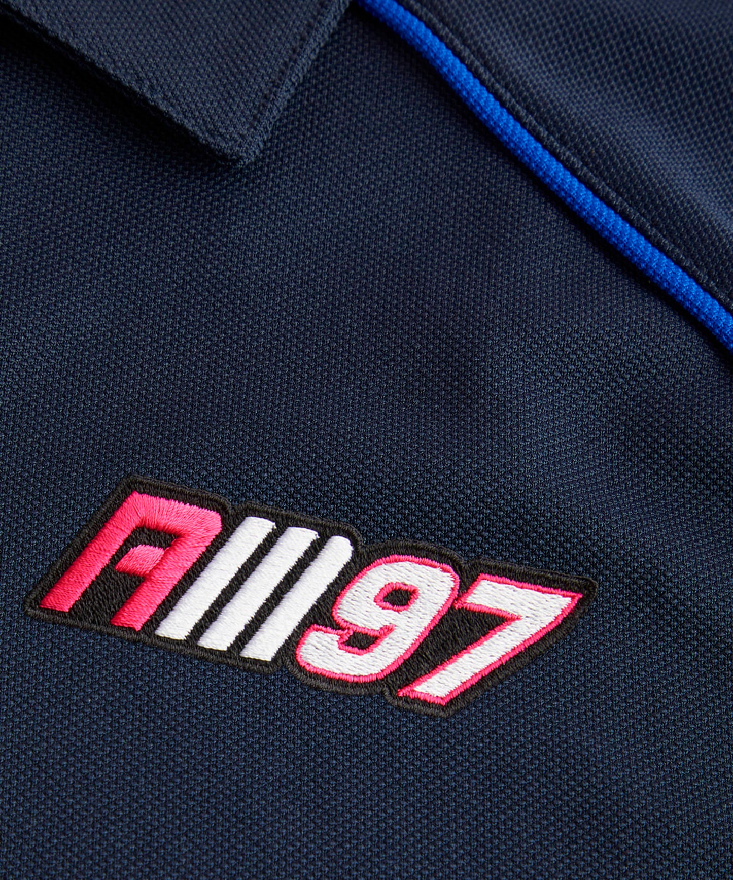Alex Mann Navy & Blue Performance Polo Shirt