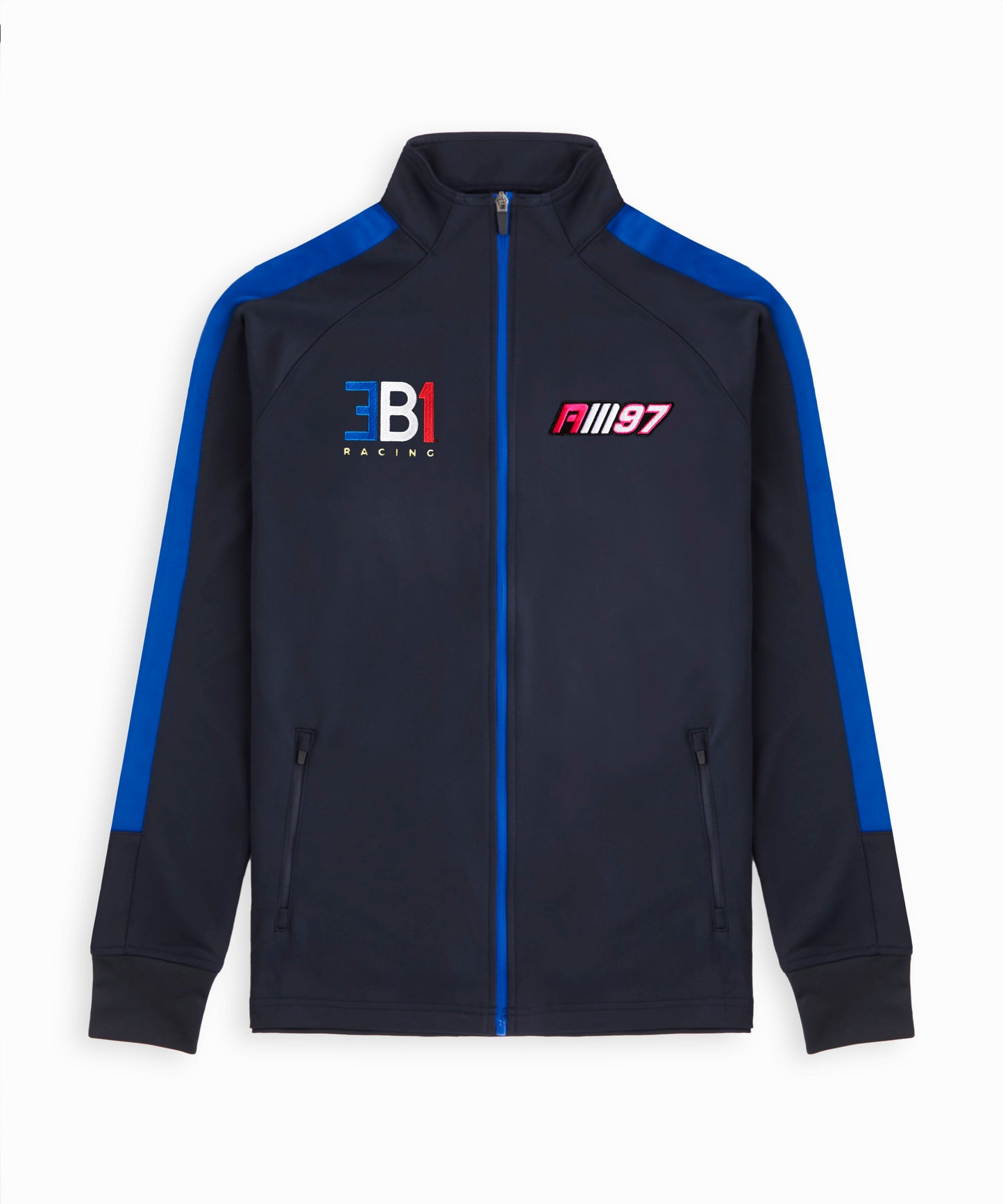 Alex Mann Navy & Blue Knitted Tracksuit Top