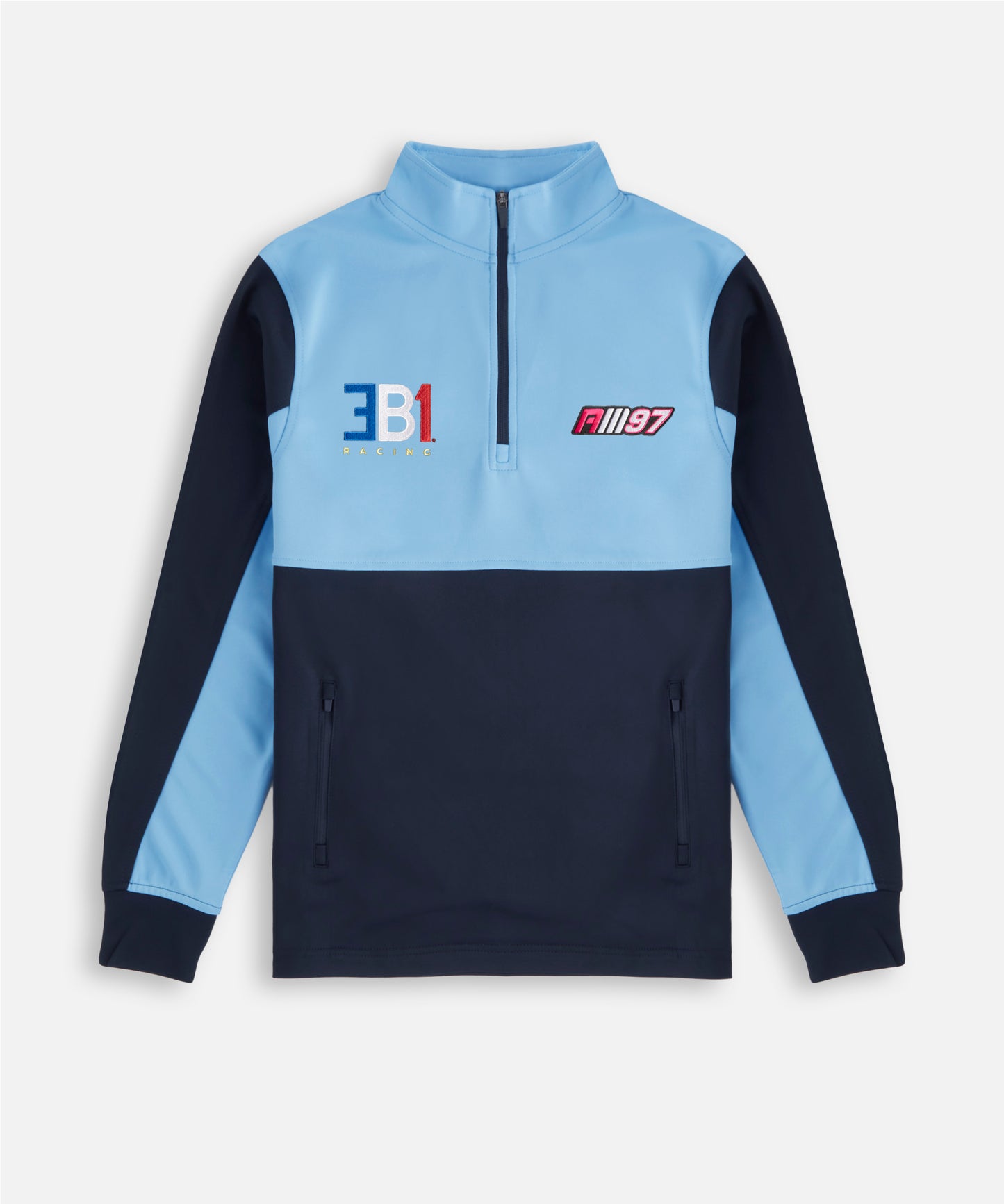 Alex Mann Navy & Blue 1/4 Zip Tracksuit Top