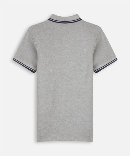 Alex Mann Grey & Navy Polo Shirt
