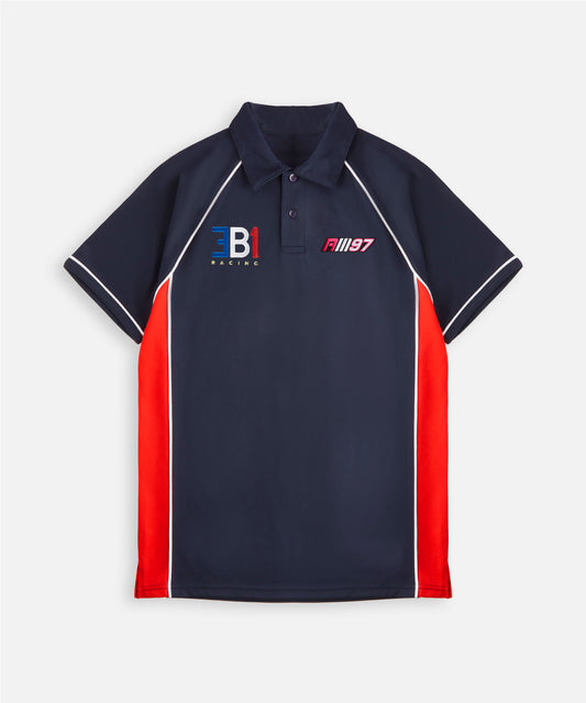 Alex Mann Navy & Red Performance Polo Shirt