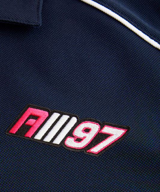Alex Mann Navy & Red Performance Polo Shirt