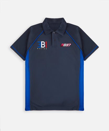 Alex Mann Navy & Blue Performance Polo Shirt