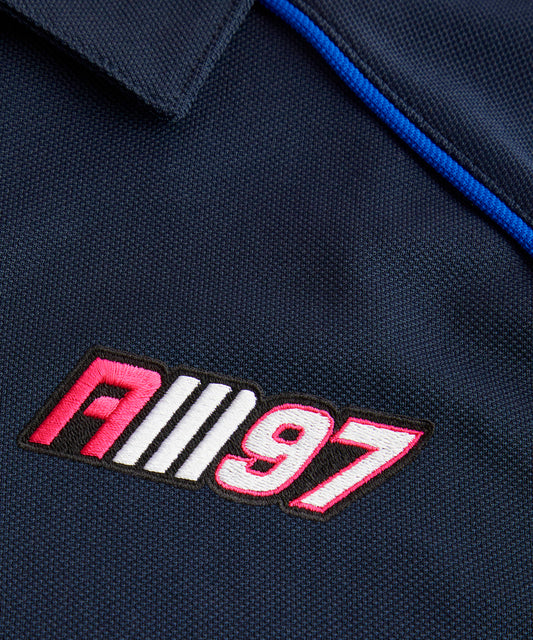 Alex Mann Navy & Blue Performance Polo Shirt