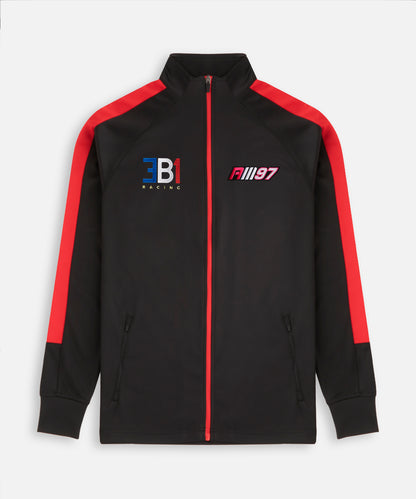 Alex Mann Black & Red Knitted Tracksuit Top