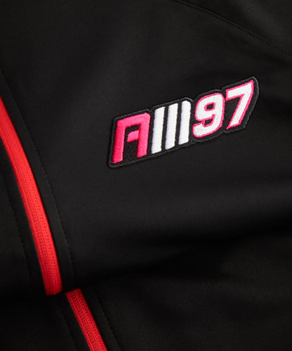 Alex Mann Black & Red Knitted Tracksuit Top
