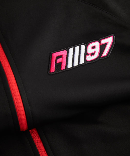 Alex Mann Black & Red Knitted Tracksuit Top