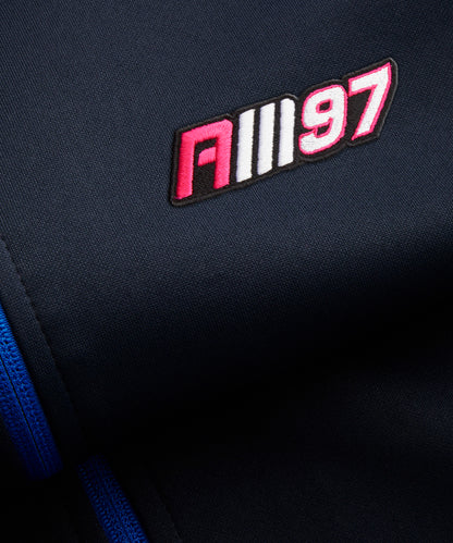 Alex Mann Navy & Blue Knitted Tracksuit Top