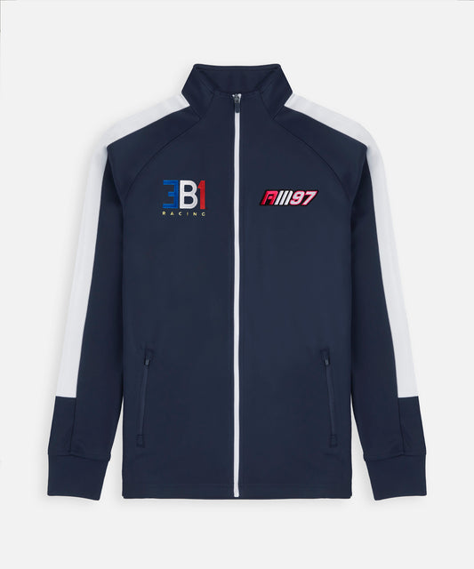Alex Mann Navy & White Knitted Tracksuit Top