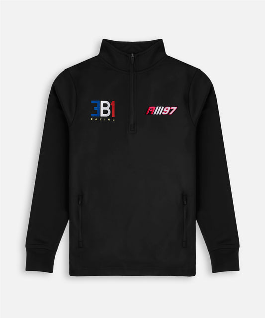Alex Mann Black 1/4 Zip Tracksuit Top
