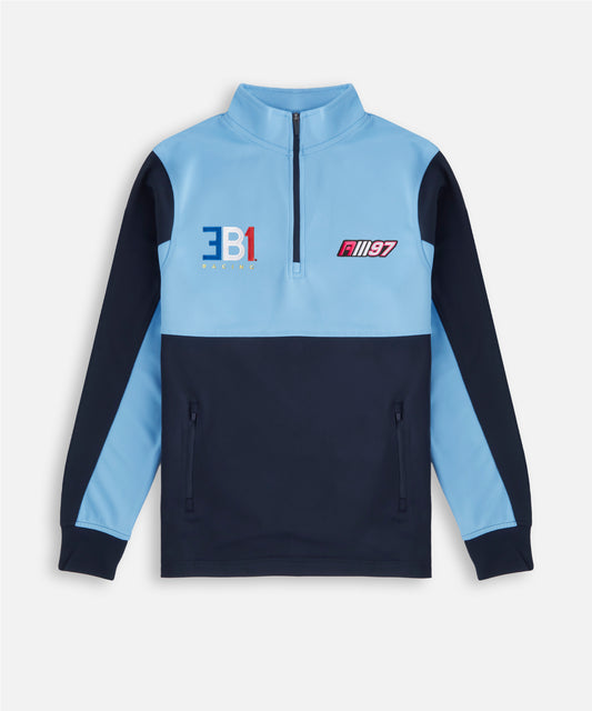 Alex Mann Navy & Blue 1/4 Zip Tracksuit Top