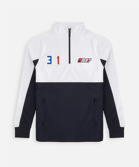 Alex Mann Navy & White 1/4 Zip Tracksuit Top
